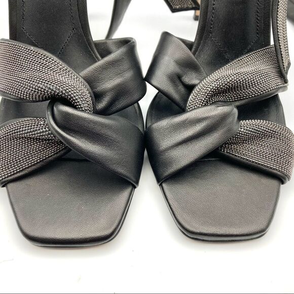 CHARLES DAVID Espionage Ankle Strap Sandal Leather Heels Pumps Size 9M - Picture 3 of 10